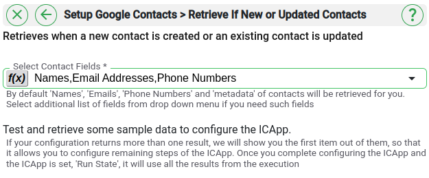 Google Contacts Trigger