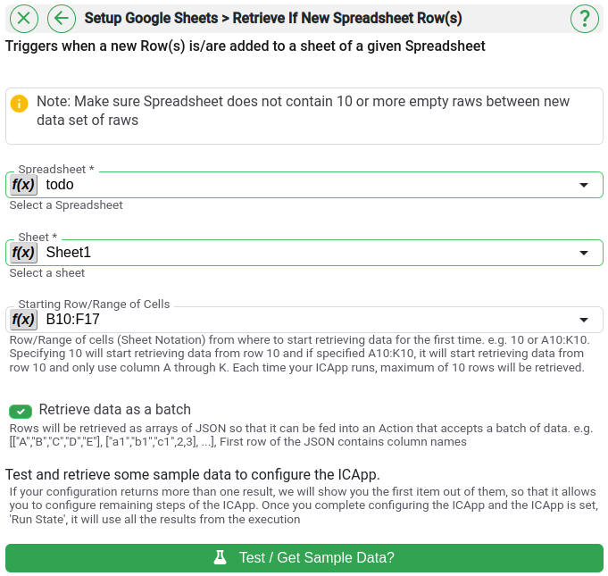 Google Sheets 